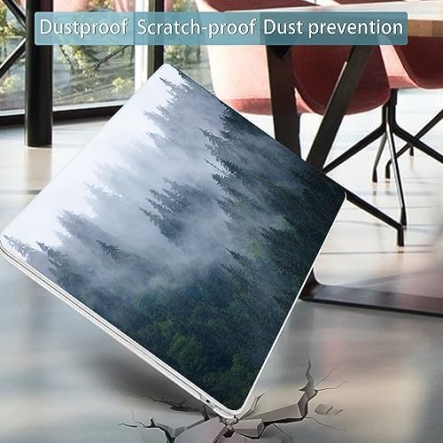 Mektron for 2026/2025/2024/2023 MacBook Air 15 INCH M5 A3448 /M4 A3241 /M3 A3114 /M2 A2941 Case, Printed Plastic Hard Shell Cover with 15.3" Liquid Retina Display Touch ID, Fir Forest - Image 6