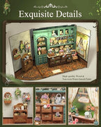 Cutefun Book Nook Kit - DIY Miniature Flower Shop Booknook Kits for Adults and Teens, 3D Wooden Puzzle Bookend Bookshelf with LED Light, Creative Crafts Gifts for Book Lovers (Blossom Florists) - Image 5