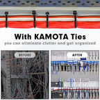 KAMOTA 14 Inch Black Nylon Zip Ties, 1500 Pack Self-Locking 50lb Tensile - Image 7