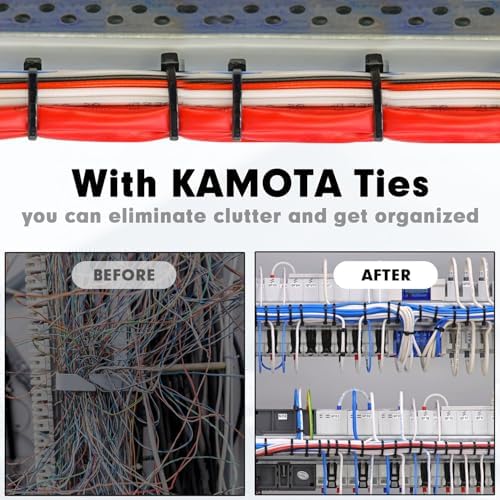 KAMOTA 16 Inch Black Nylon Zip Ties, 1500 Pack Self-Locking 50lb Tensile - Image 7