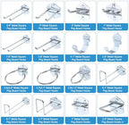 uxcell 10Pcs Metal Square Peg Board Hooks, 5.9" Heavy Duty Exhibition Display Hooks Square Hole Peg Double Rod for 3/8" Spaced Pegboards, Retail Shelf Rack Hook, Silver - Image 6
