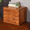 Solid Wood Drawer Desktop Storage Box, Multi-Layer Jewelry File Storage Drawer, Vertical Stackable Desk Organizers Cabinets with Handle for Office Area Study Home(4 Layer, Walnut) by Unknown