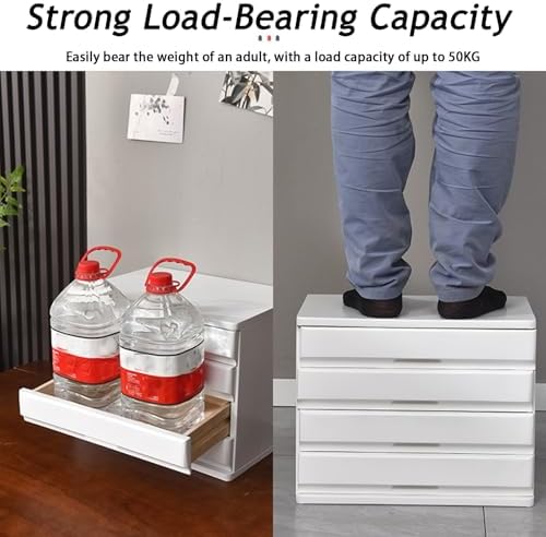 Solid Wood Drawer Desktop Storage Box, Multi-Layer Jewelry File Storage Drawer, Vertical Stackable Desk Organizers Cabinets with Handle for Office Area Study Home(2 Layer, Walnut) - Image 7