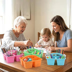 6 Pack 4 Compartment Classroom Caddy with Handle, Rainbow - Image 5