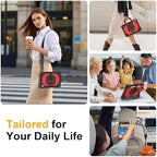 Case for iPad (A16) 11th/10th Generation 11/10.9 Inch 2025/2022, Ubearkk for iPad a16 case with Screen Protector, 360 Degree Rotating Stand Shoulder Strap Pencil Holder,Black Red - Image 6