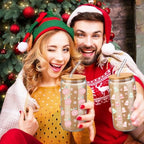 6 Pcs Christmas Glass Cup Bulk with Straw and Bamboo Lids 16 oz - Image 6