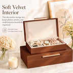 Decorative Storage Boxes with Lids, 2 Pack, PU Leather Organizer Bins - Image 2