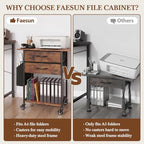 Faesun Printer Stand with Storage, 22In Printer Table with 2 Fabric Drawers - Image 3