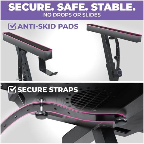 Liquid Stands Piano Keyboard Stand - Z Style Adjustable and Portable Heavy Duty Music Stand for Kids and Adults -Fits 54-88 Key Electric Pianos - Sturdy Musical Keyboard Stand (Black) - Image 4