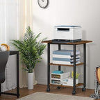 Lerliuo 3-Tier Printer Stand, Industrial Rolling Printer Table with Storage - Image 4