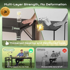 Huuger 71'' x 23.6'' Computer Desk with Power Outlets, 0.95'' Thick Desktop - Image 4