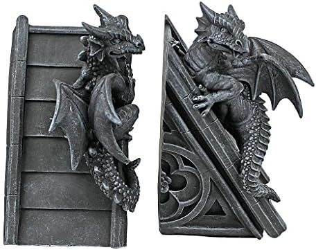 Design Toscano Castle Dragon Gothic Decor Decorative Bookend Statues, 8 - Image 3