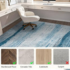 Office Chair Mat for Hardwood Floor, 60"x45" Easy Glide Computer Chair Mat Protector for Rolling Chair Under Desk Rug Nonslip Backing, Machine Wash - Image 4