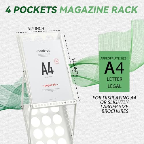 Literature Stand Rack, Standing Magazine Brochure Catalog Display Stand - Image 6