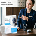 Acrylic Brochure Holder 6'' x 9'', 4 Pack, Clear Flyer Holder,Display Stand - Image 4