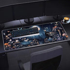 Keyboard Wrist Rest Set,Memory Foam Wrist Support Mouse Pad,31.5"x11.8" Desk Mat for Comfortable Typing & Pain Relief,Non-Slip Base for Office & Home Use - Mushroom Butterfly - Image 6