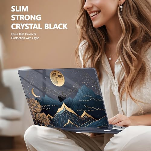 May Chen for 2026 MacBook Pro 14-inch M5 M4 M3 M2 M1 Pro/Max Chip, Release 2026 2025-2021, Model A3427 A3426 A3434 A3112 A3401 A3185, Plastic Hard Shell with Keyboard Cover, Starry Mountain - Image 4