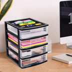 Gracious Living 4-Drawer Desktop/Countertop Organizer, Black/Clear, 2 Pack - Image 5