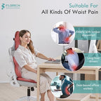 FLORICH Car Seat Cushion and Lumbar Support Pillow for Office Chair Car, Neck Headrest Pillow, Ergonomic Memory Foam, Pressure-Relieving Back Support for Car, Office Chair & Wheelchair – Red - Image 5