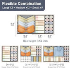 DIMJ Drawer Organizer Clothes Storage - 24 Pack Baby Dresser Organizer for Nursery, Foldable Closet Drawer Organizer Bins for Bedroom Organization, Fabric Storage Dividers for Socks, Underwears, Bras - Image 3