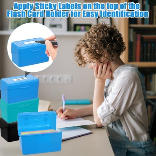 12 Pack Index Card Holder 3x5 Flash Card Box Organizer for Notecard, Recipe - Image 5