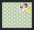 PinPix 14x12 inch Cork Bulletin Board. This Decorative Framed Pin Board Comes with Diamond Pattern in Green Design and Satin Black. Ideal for Home, Office Decor or School (PinPix-586) by PinPixBulletinBoards