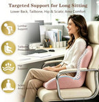Ergonomic Seat Cushion with Back Support, Pink - Image 4