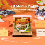 3D Memo Pad, 3D Calendar 2027, Time Piece Calendar, Tear-Off Calendars 2027, 3D Paper Carving Art Memo Pad, Art Carving Sticky Notes for Office Home Gifts Ornaments (Laojunshan New) - Image 2