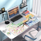 Desk Mat Set Keyboard and Mouse Pad with Wrist Rest Support - Image 4