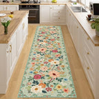 DUKINO 2x8 Runner Rug, Washable Runner Rug for Kitchen Non Slip, Green by DUKINO