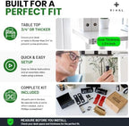 VI+AL Under Desk Laptop Mount - Hidden Metal Shelf with Side Storage, Hook & Cable Organizer - Installs with Tape & Screws - Fits Devices up to 1.7" Thick - Deluxe + LED (USB Light Strip & Remote) - Image 6