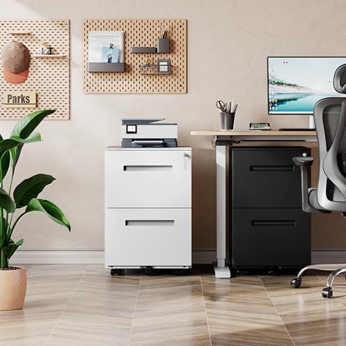 DEVAISE 2 Drawer Metal File Cabinet with Lock, Fully Assembled - Image 2