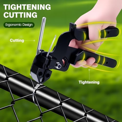 Stainless Steel Cable Tie Gun & 100pcs 12in Black Metal Zip Ties - Image 4
