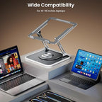 360°Rotating Laptop Stand with RGB Lights, Fits 10-16"Laptops MacBooks - Image 5