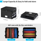 Fireproof File Box with Lock, Document Storage Organizer with Lid, Handle - Image 6