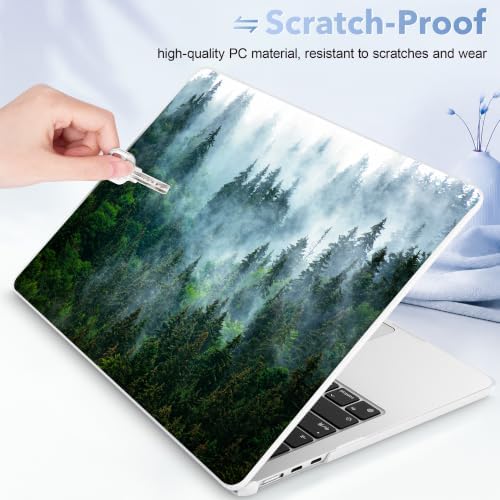 May Chen for M5 MacBook Air 13.6 Inch Case 2026 2025 2024-2022 Release M5 A3449 M4 A3240 M3 A3113 M2 A2681, Plastic Hard Shell Case for MacBook Air 13.6" with Retina Display, Forest - Image 4