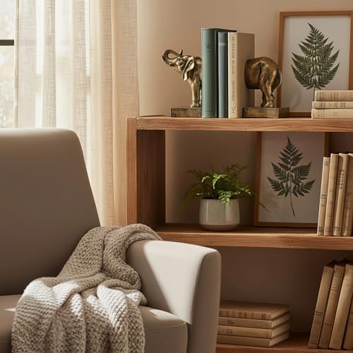 Elephant Book Ends Decorative Bookends for Shelves, Animal Elephant Bookends for Bookshelf Decor, Decorative Book Stoppers for Home Office Library - Image 4