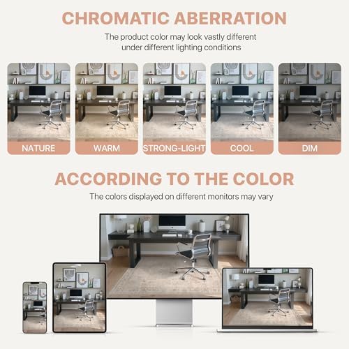48"x72" Office Chair Mat for Hardwood Floor, Non-Slip Washable Light Pink - Image 6