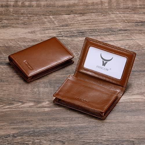 HISCOW Full Grain Leather Business Card Holder Case - Image 2