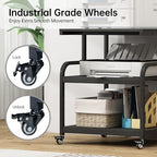 Fannova 25.6"x23.6" Extra Large Printer Stand with Adjustable Storage Shelf - Image 5