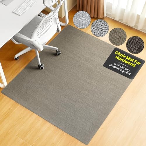 BAGAIL Office Chair Mat for Hardwood Floor, 48"x60" Heavy Duty Computer Chair Mat - Fast Flat & Smooth Glide - Non-Slip Desk Chair Floor Protector for Home Office - Brown by BAGAILBASICS