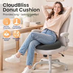 CloudBliss Donut Pillow Stadium Seat Cushion for Tailbone Pain Relief and Hemorrhoids, Memory Foam Seat Chair Cushion, Portable Seat Cushions for Bleachers, Car, Home & Office - Image 2
