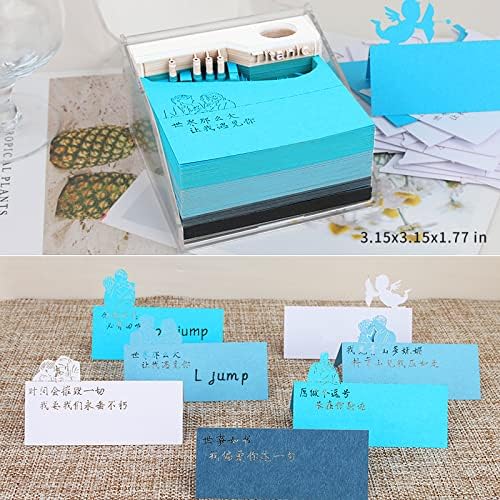 Titanic 3D Paper Note Three-Dimensional Memo Pad Ship Sticky Notes Paper Carving Notepad Bookmark LED Light Creative Gift for Parent Lover Children Friend - Image 5