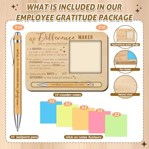 Kosiz 10 Set Wooden Sticky Note Holder Kit, Difference, Wood Color - Image 2