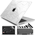 DONGKE Compatible with MacBook Pro 16 Inch Case (2026-2021 Release, M5 M4 M3 M2 M1 Pro/Max Chip), Plastic Hard Shell with Keyboard Cover & Screen Protector for MacBook Pro 16", Clear Maps by DONGKE