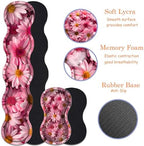 Large Gaming Mouse Pad + Keyboard Wrist Rest + Wrist Support + Coaster Set, Memory Foam Ergonomic for Easy Typing, XXL Extended Gaming Mouse Pad Table Pad - Pink Daisy - Image 3