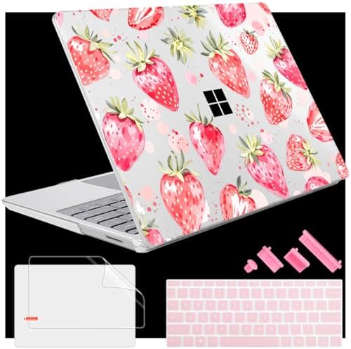 Case for Surface Laptop 5/4/3 13.5 with Metal Keyboard,Strawberries by WelcomeViseNewitems