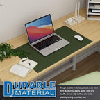 K KNODEL Small Office Desk Mat, Leather Mouse Pad (23.6"x13.8", Dark Green) - Image 5