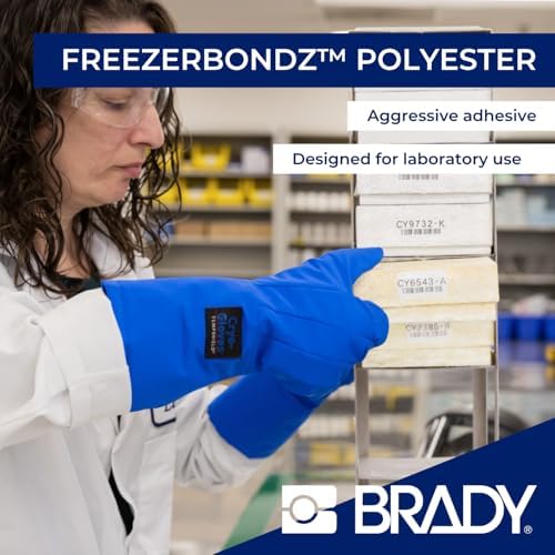 Brady FreezerBondz™ Polyester Pre-Sized Labels for Label Printer BMP51/BMP53/M511-180 Self Adhesive Printer Labels - Black on White (44,45 mm (W) x 25,40 mm (H)) - M5-125-490 - Image 4