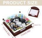 4pcs Flower Landscape Diamond Art Painting Note Box for Adults, Wooden DIY Sticky Notes Holder Kit with 640 Blank Notepads, Multi-Purpose Desk Organizer for Home Office, Study Thoughtful Gift - Image 5